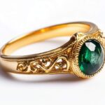emerald ring with gold